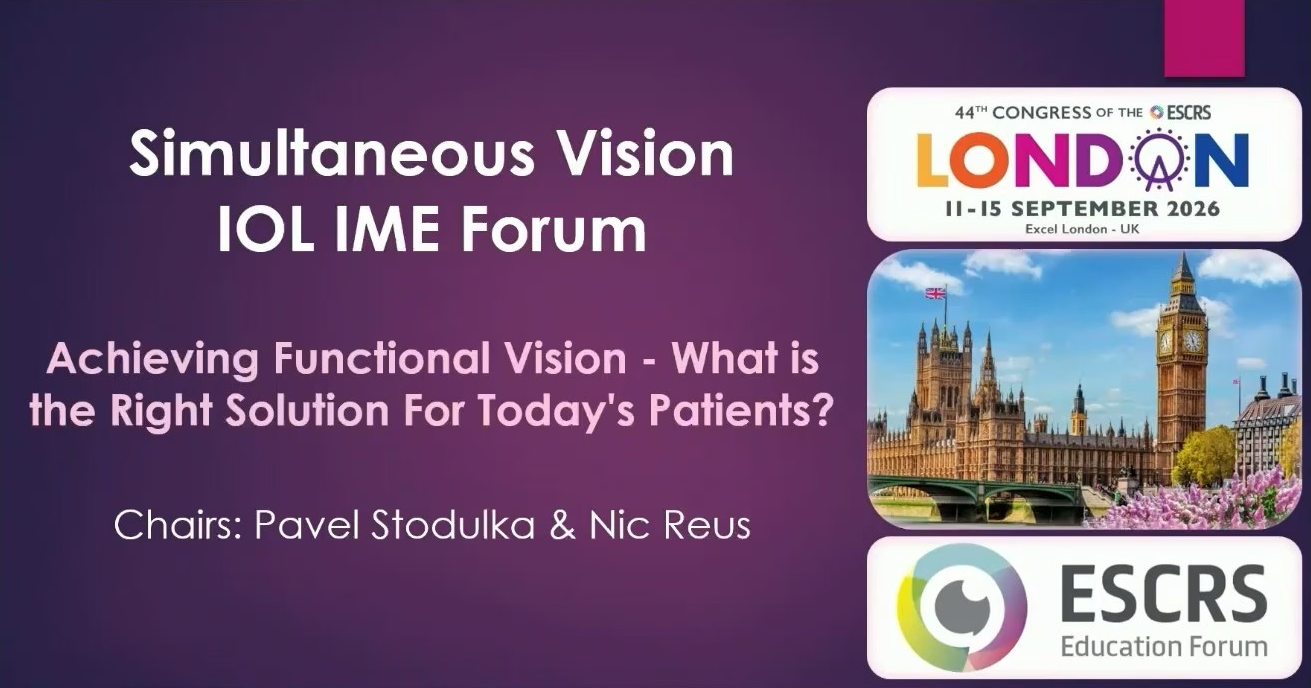 Simultaneous Vision IOL IME Forum: Achieving Functional Vision - What Is the Right Solution for Today's Patients?