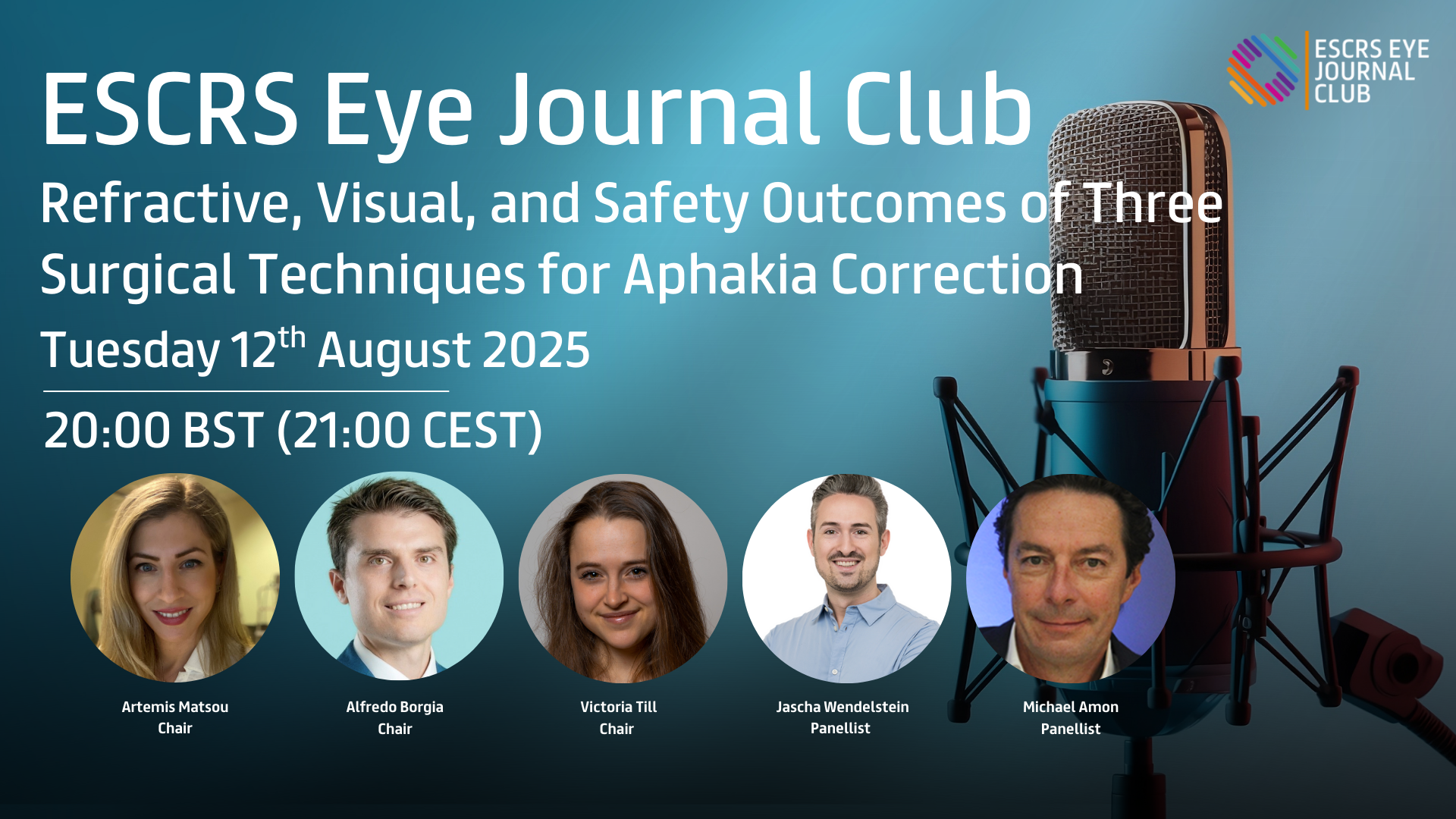 ESCRS Eye JC Ep. 38 - Podcast - Refractive, Visual, and Safety Outcomes of Three Surgical Techniques for Aphakia Correction