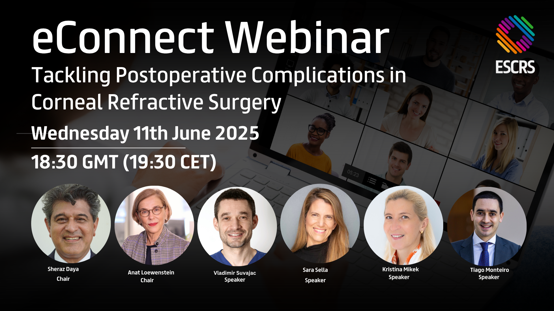 ESCRS eConnect Webinar - Tackling postoperative complications in corneal refractive surgery - Podcast